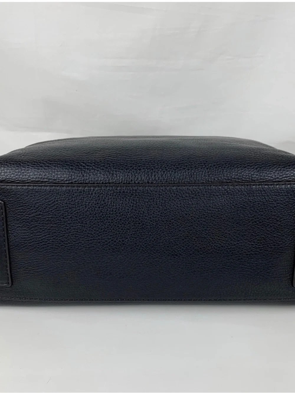 Tory Burch Black Pebbled Leather Top-Handle Tote